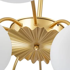 Blossom 12-Light Opal Glass Bubble Semi Flush Chandelier