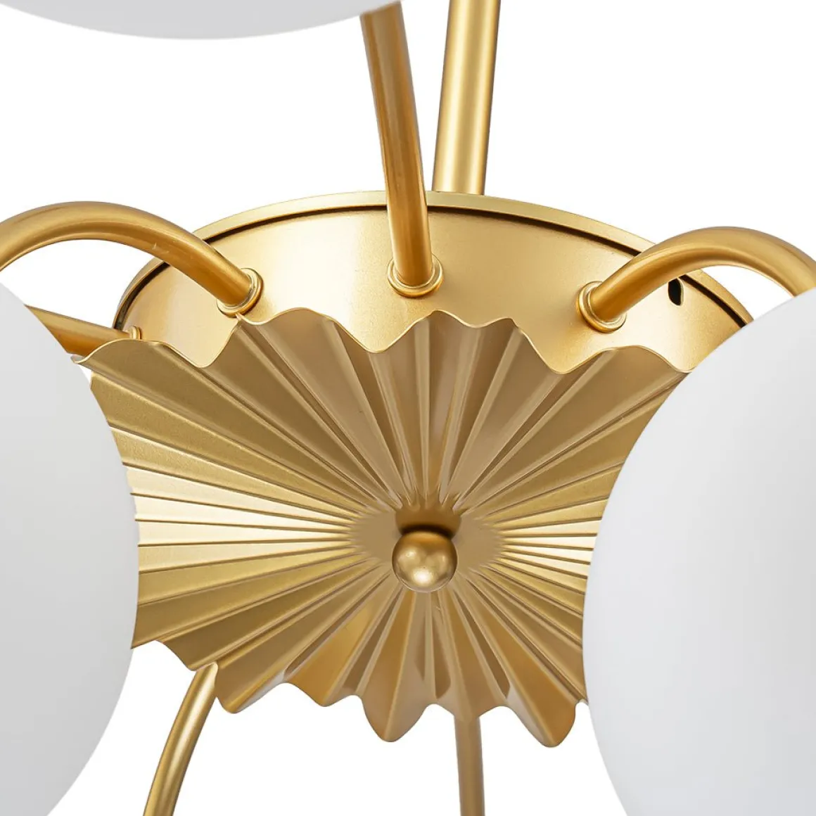 Blossom 12-Light Opal Glass Bubble Semi Flush Chandelier