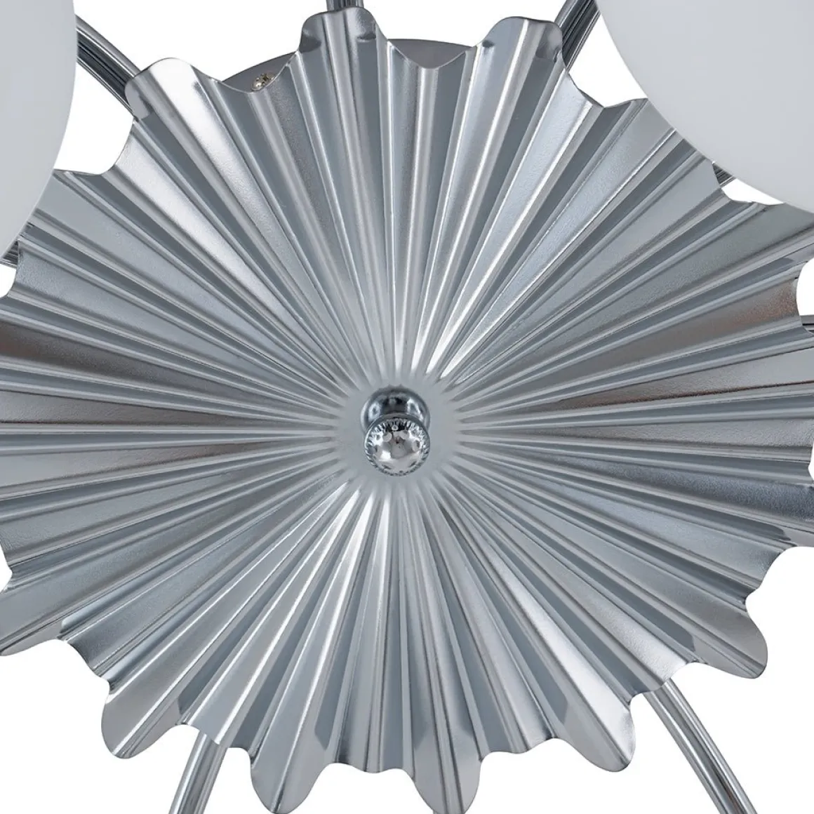 Blossom 12-Light Opal Glass Bubble Semi Flush Chandelier