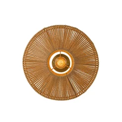 Bohemian Brown Woven Hemp Rope Cage Ceiling Light