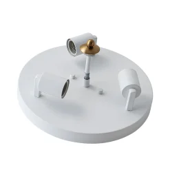 Boho Pleated Flower White Crackled Glass Semi Flush