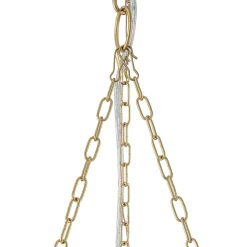 Boho Pleated Flower White Fabric Cage Pendant Light