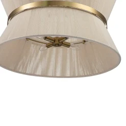 Boho 2-Tier Woven Thread Tapered Drum Pendant Light