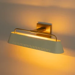 Brass Beige Iron Rectangle Shade Vanity Sconce Picture Light
