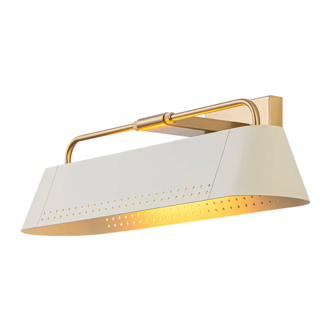 Brass Beige Iron Rectangle Shade Vanity Sconce Picture Light
