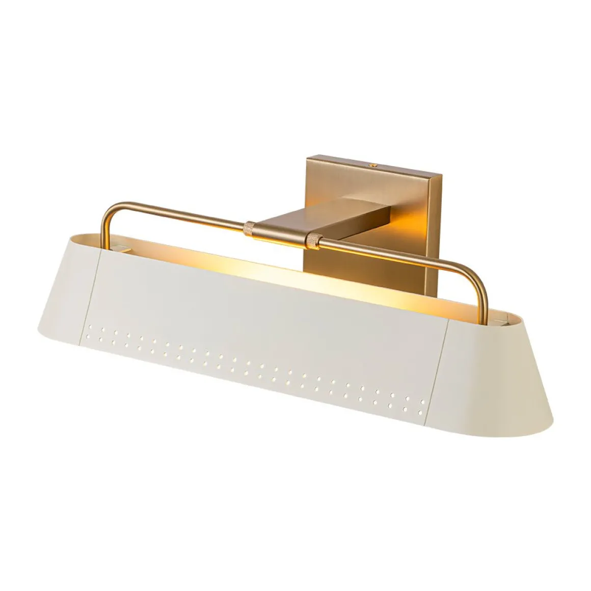 Brass Beige Iron Rectangle Shade Vanity Sconce Picture Light