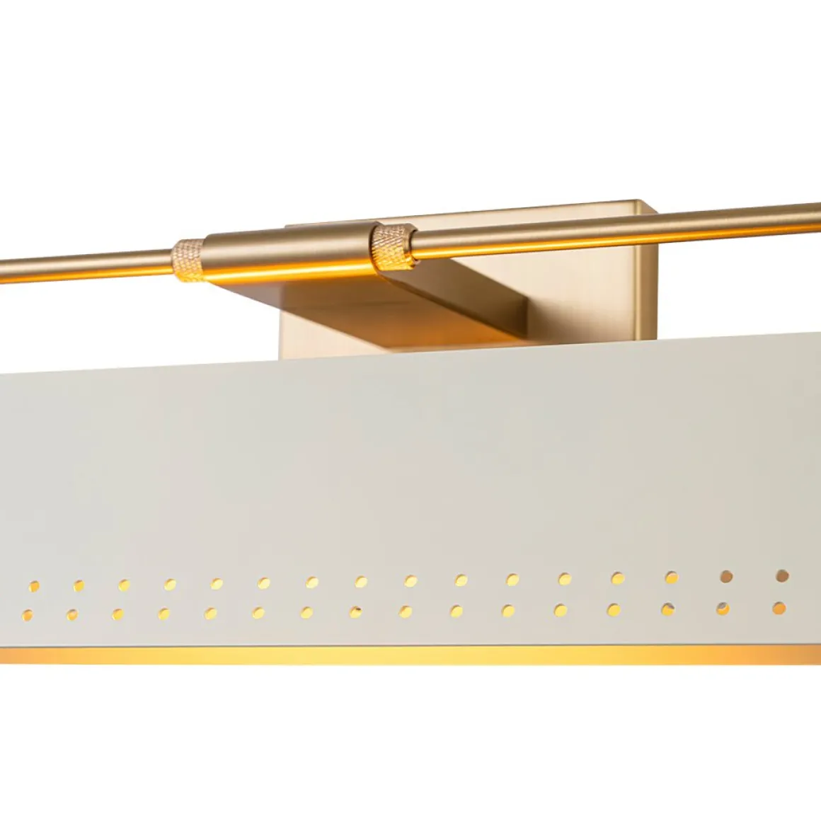 Brass Beige Iron Rectangle Shade Vanity Sconce Picture Light