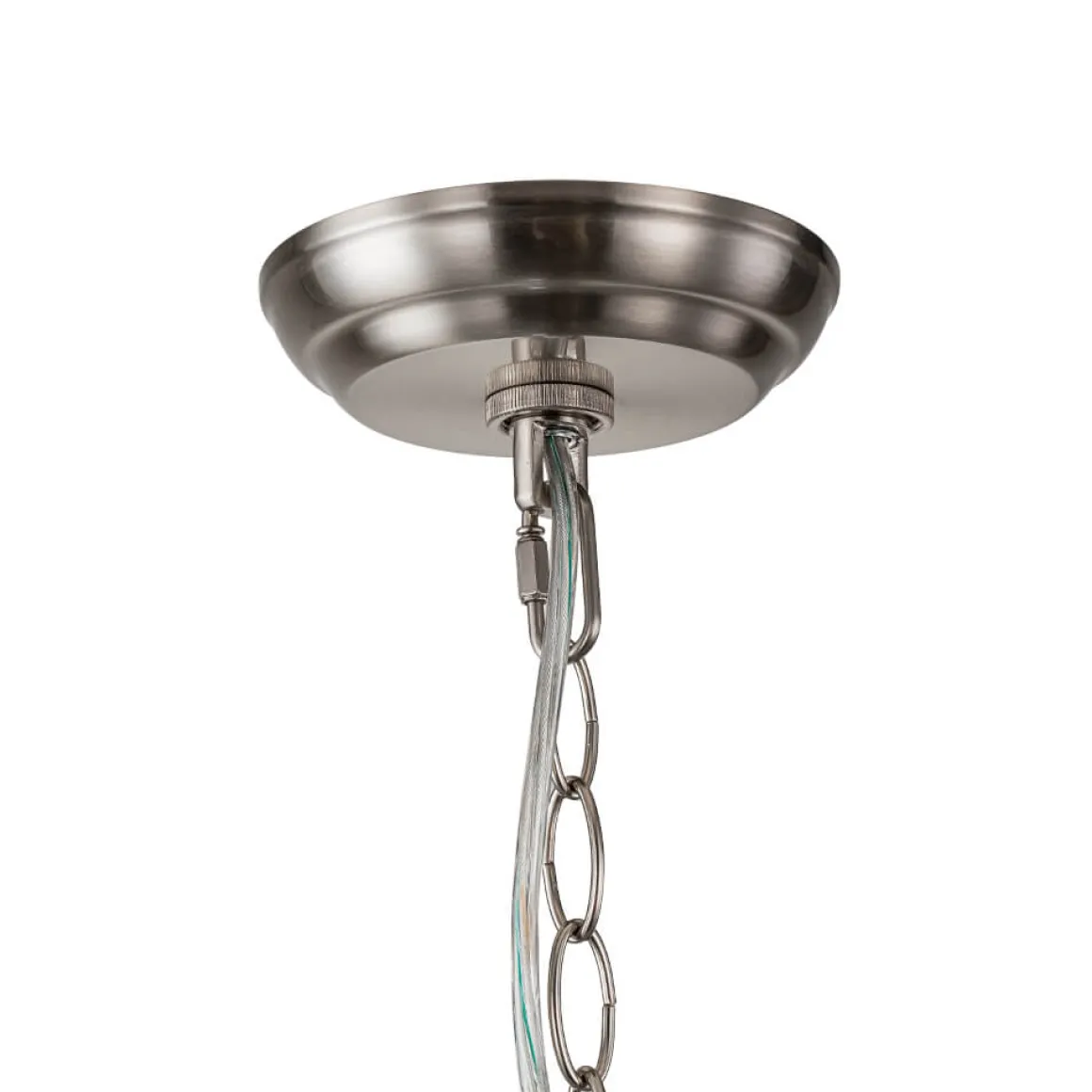 Brass Cluster Ribbed Glass Globe Bubble Chandelier
