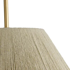 Brass Conical Woven Thread Cage Pendant Light