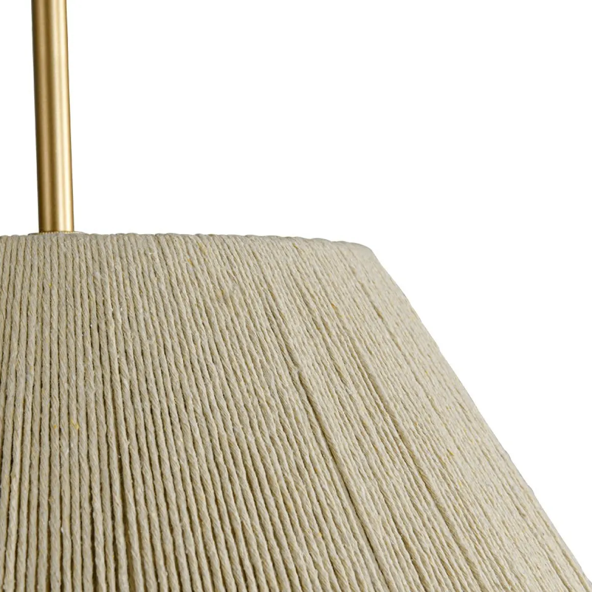Brass Conical Woven Thread Cage Pendant Light