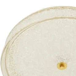 Brass Crystal Resin Art Dimmable LED Round LED Ceiling Light