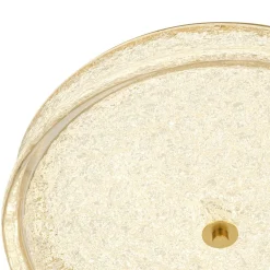 Brass Crystal Resin Art Dimmable LED Round LED Ceiling Light
