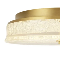 Brass Crystal Resin Art Dimmable LED Round LED Ceiling Light