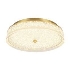Brass Crystal Resin Art Dimmable LED Round LED Ceiling Light