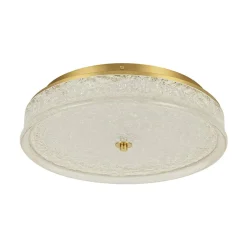 Brass Crystal Resin Art Dimmable LED Round LED Ceiling Light