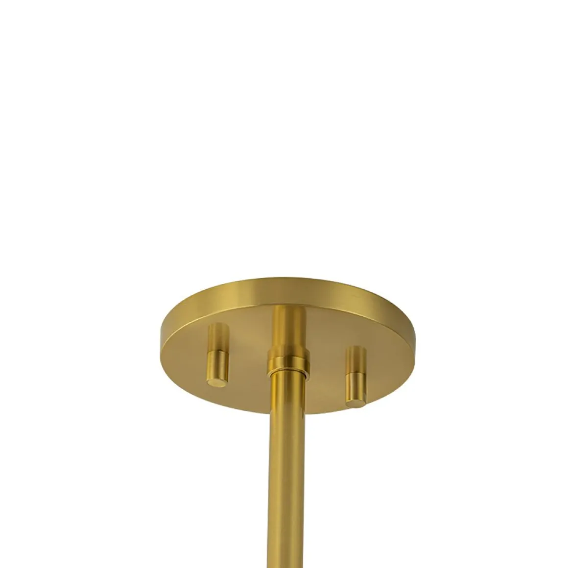 Brass Daisy 3-Light Opal Glass Globe Semi Flush Light