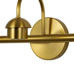 Brass Goose Arm Glass Globe 3-Light Vanity Wall Sconce