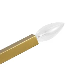 Brass 12-Light Adjustable Linear Rod Sputnik Chandelier