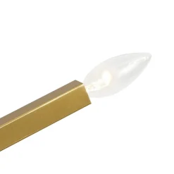 Brass 12-Light Adjustable Linear Rod Sputnik Chandelier