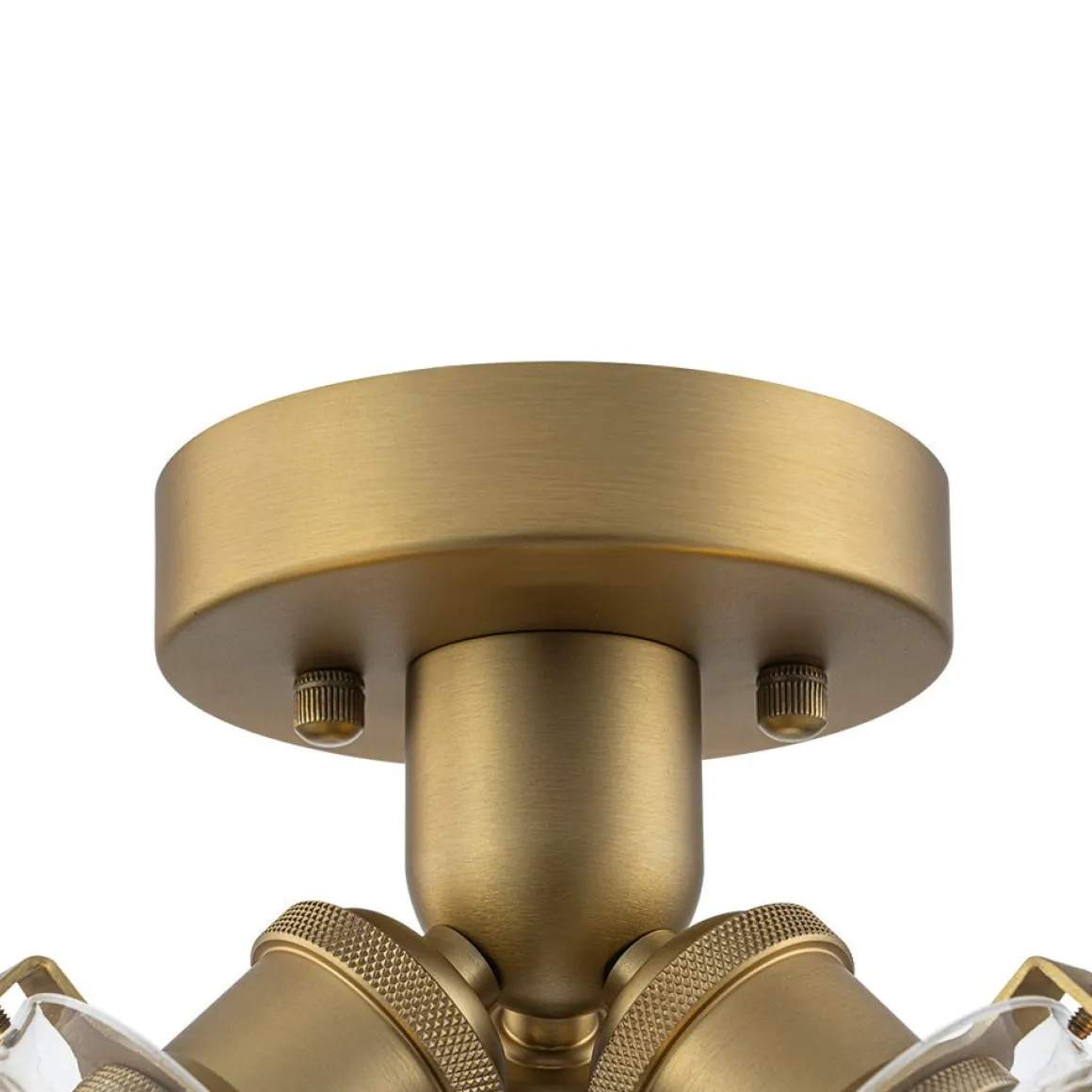Brass 3-Light Clear Glass Glass Globe Ceiling Light