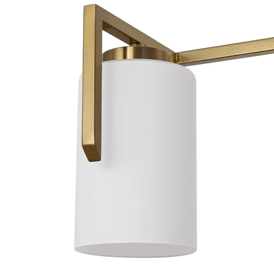 Brass 3-Light Frosted Glass Cylindrical Shade Vanity Wall Sconce