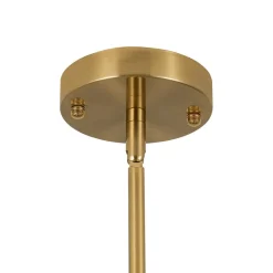 Brass 4-Light Opal Glass Globe Round Sputnik Chandelier