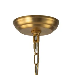 Brass Luxe Cluster Rippled Glass Globe Bubble Chandelier