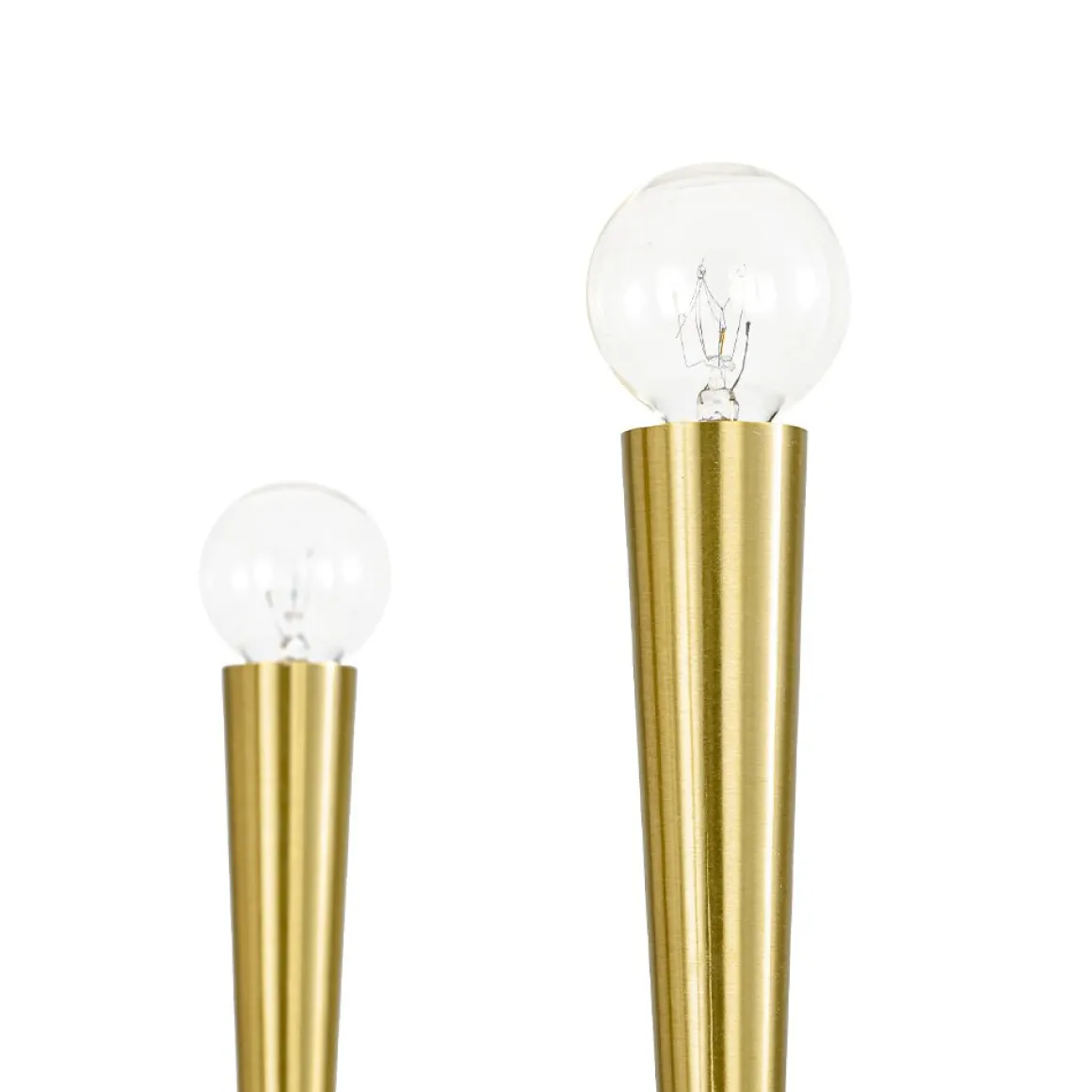 Brass Mid-Century Minimalist Tiered Candle Style Chandelier