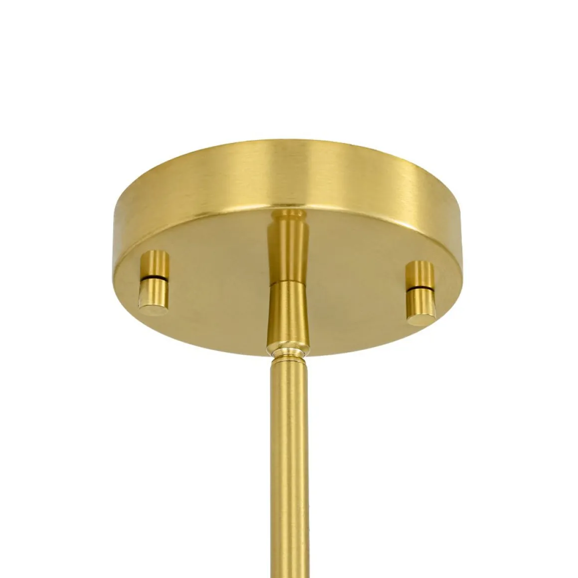 Brass Mid-Century Minimalist Tiered Candle Style Chandelier