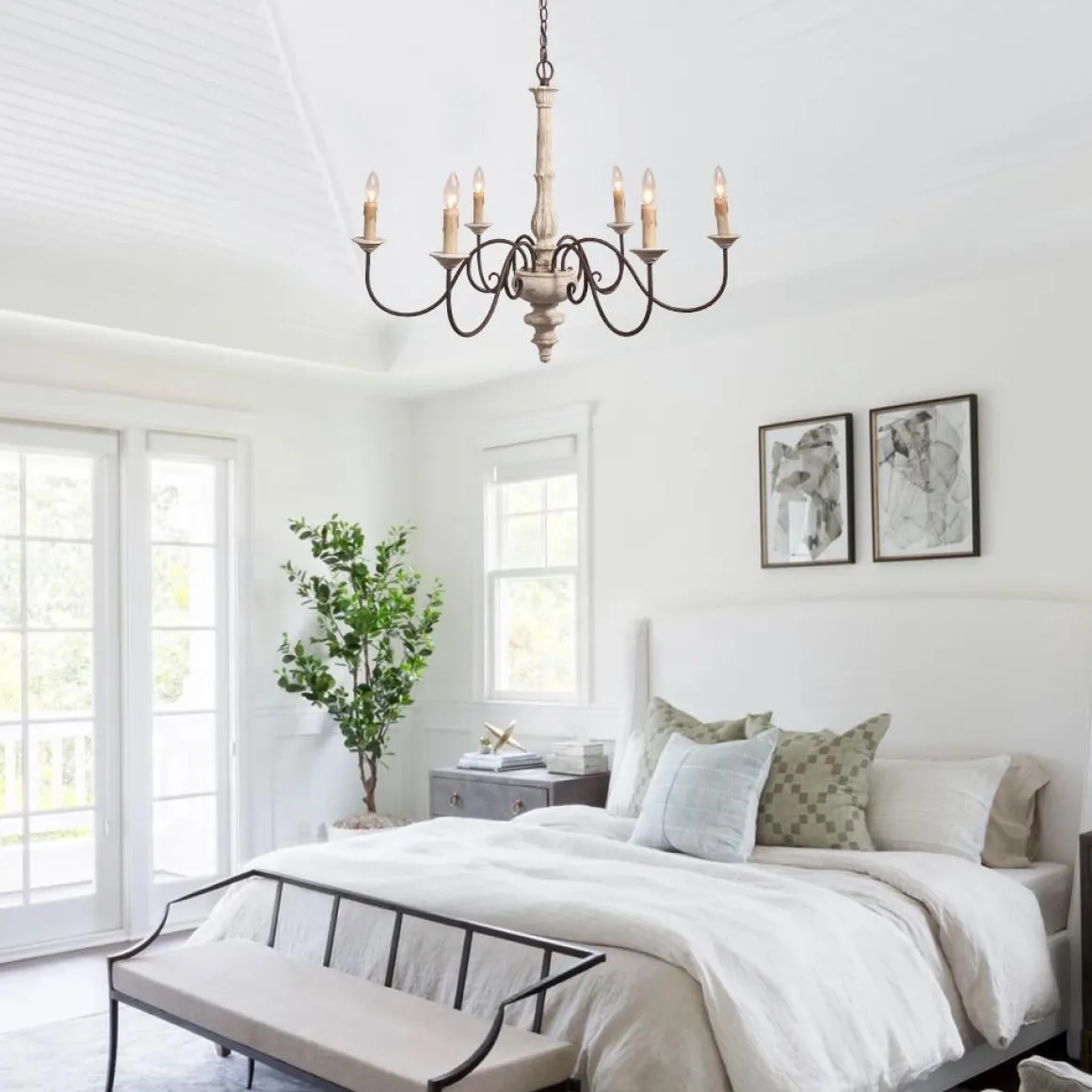 Candle Style Shabby Chic Chandelier
