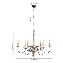 Candle Style Shabby Chic Chandelier