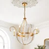 Chic Antique Crystal Floral Chandelier