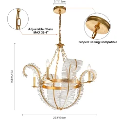 Chic Antique Crystal Floral Chandelier