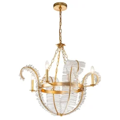 Chic Antique Crystal Floral Chandelier