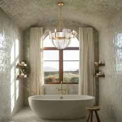 Chic Antique Crystal Floral Chandelier