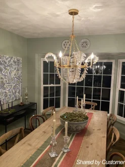 Chic Antique Crystal Floral Chandelier
