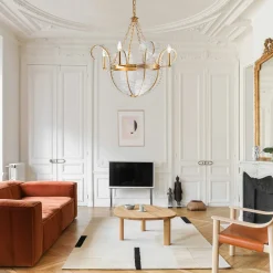 Chic Antique Crystal Floral Chandelier