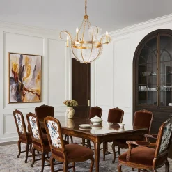 Chic Antique Crystal Floral Chandelier