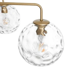 Clear Hammered Glass Globe 5-light Round Sputnik Chandelier