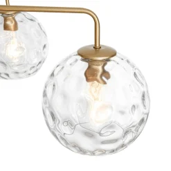 Clear Hammered Glass Globe 5-light Round Sputnik Chandelier