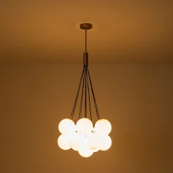 Cloud Style Opal Glass Cluster Bubble Chandelier Pendant Light