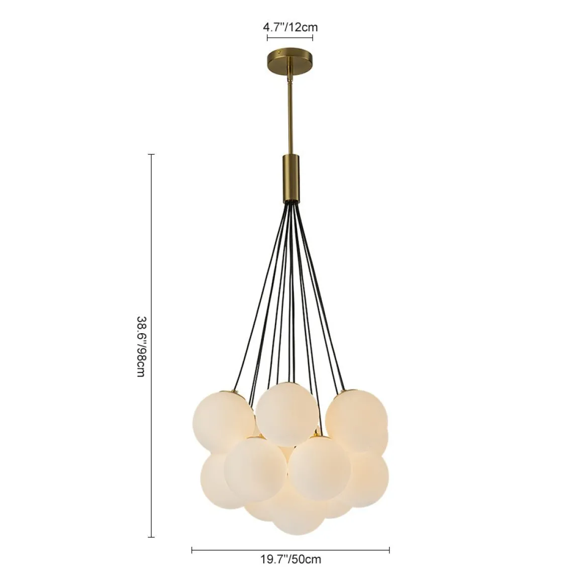Cloud Style Opal Glass Cluster Bubble Chandelier Pendant Light