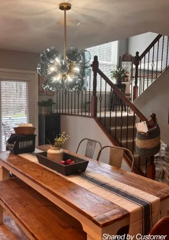 Cluster Blue Glass Bubble Chandelier