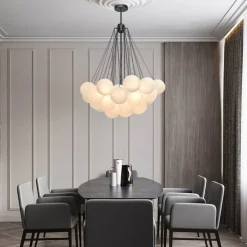 Cluster Frosted Glass Bubble Chandelier