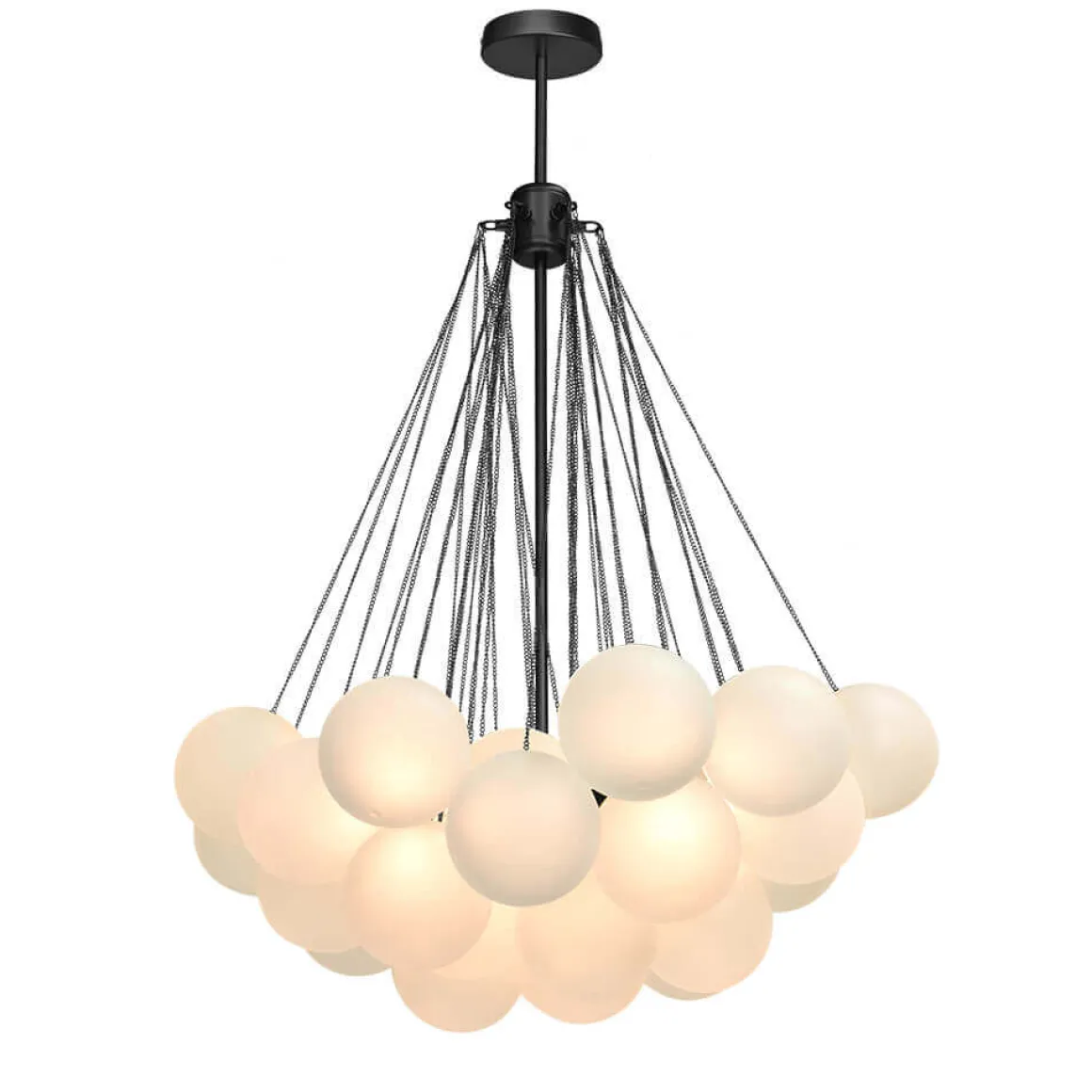 Cluster Frosted Glass Bubble Chandelier