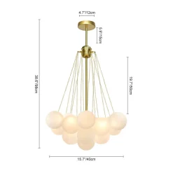 Cluster Frosted Glass Bubble Chandelier