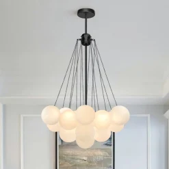 Cluster Frosted Glass Bubble Chandelier