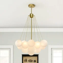 Cluster Frosted Glass Bubble Chandelier