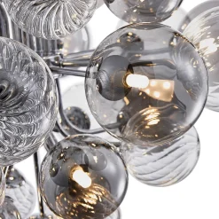 Cluster Glass Globe Bubble Chandelier 23.6