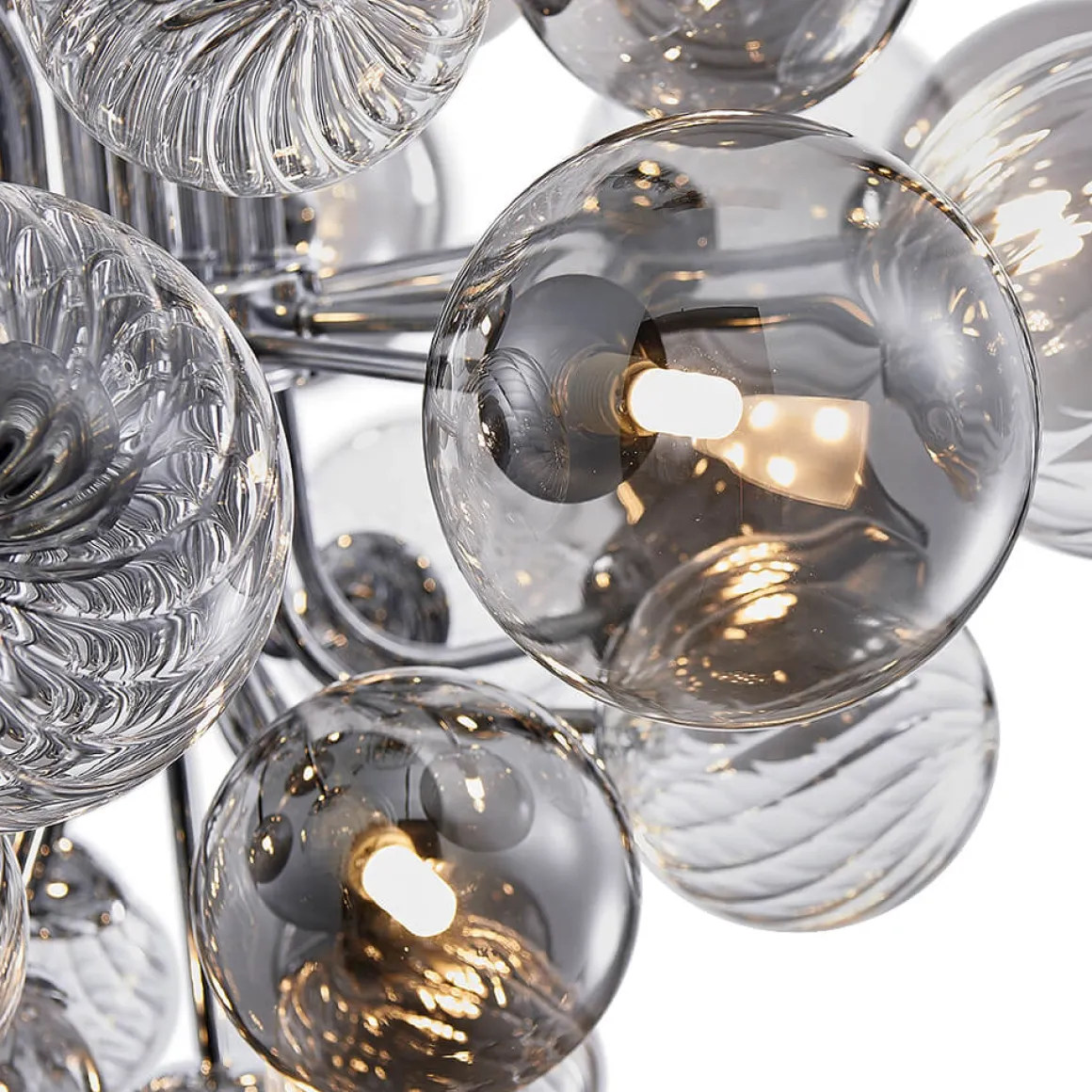 Cluster Glass Globe Bubble Chandelier 23.6"/31.5" Wide Large Chandelier